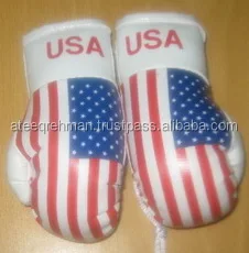 Mini Boxing Gloves Key Chain PU Rexion Leather Key Holder Car Accessories Pendant Mini Punching