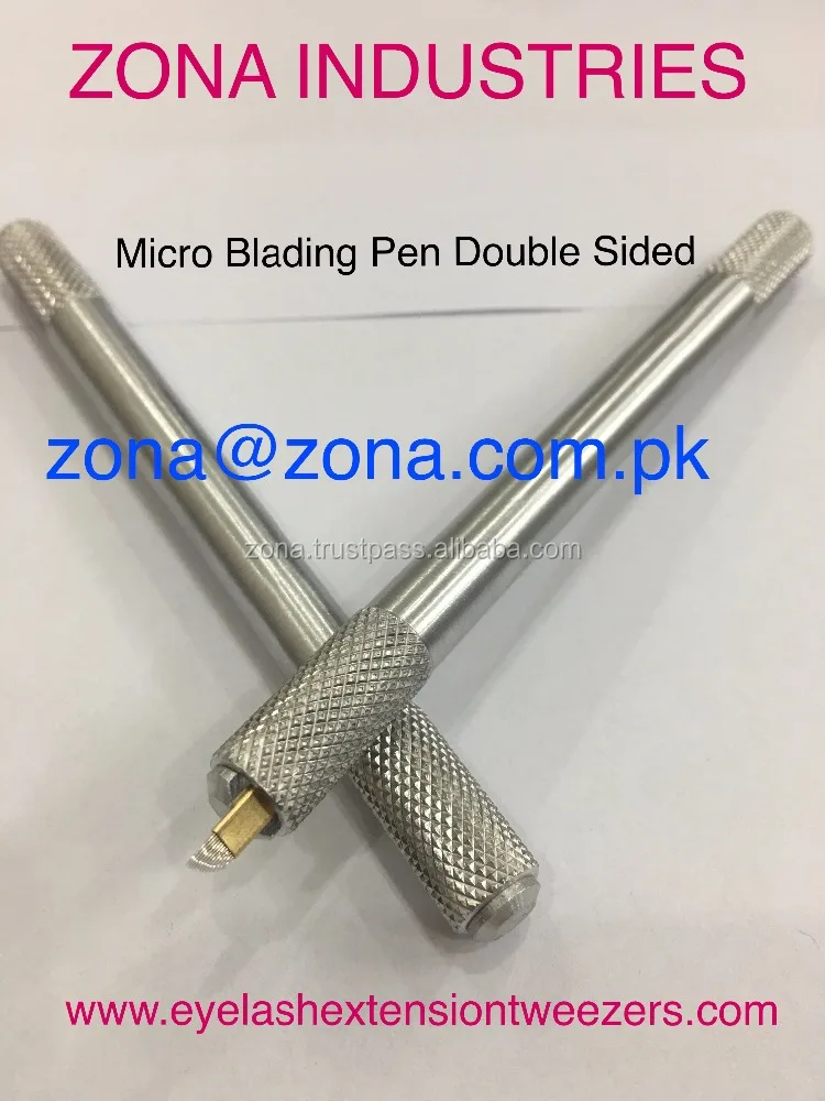 Sterilized Microblading Eyebrow Tattoo Pen Stainless Steel Microblading Pen Private Label Custom Permanent Eyebrow Pen
