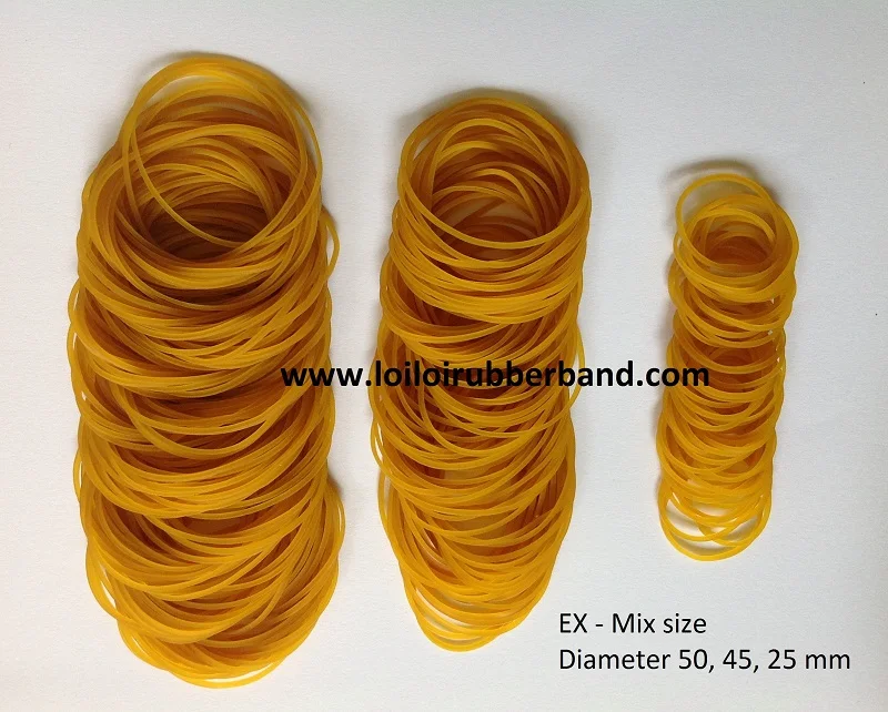 Dia 45mm natural rubber band 70% quality / Colored rubber band Vietnam latex-free Shockproof O-Ring Cheap Price from factory