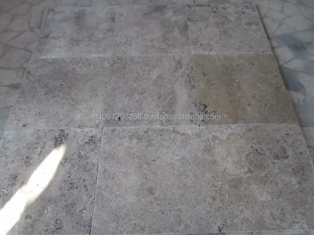 Silver Travertine Tiles from Turkey