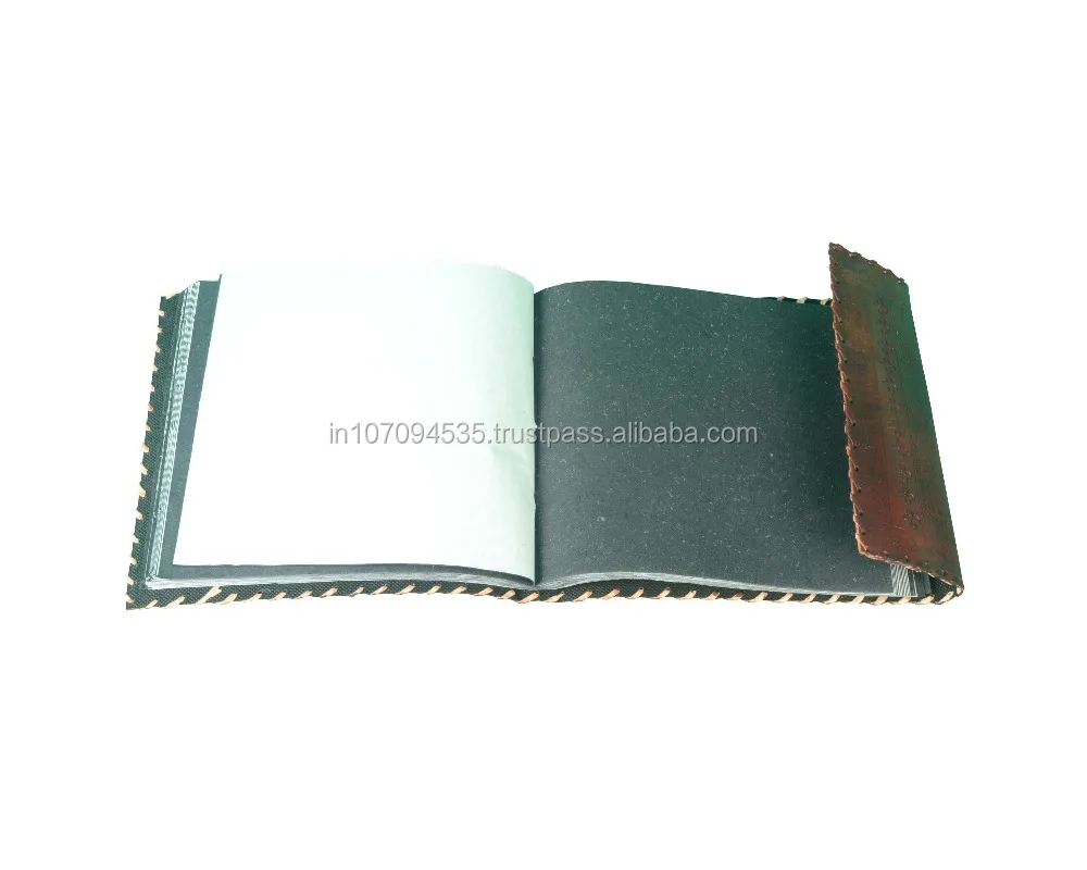 Handmade Latest Design 100% Genuine Leather Vintage Style Photo Album Journal Note Book With Bound Strap Closure For Men & Women