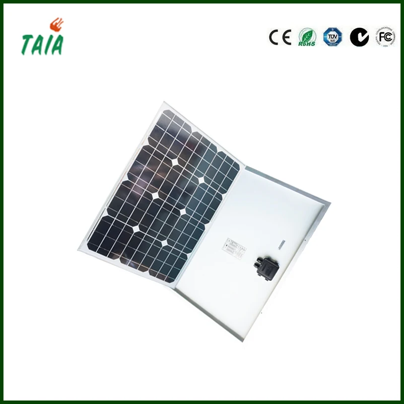 40W China Supply silicon wafer cell mono solar panel for solar panle system on