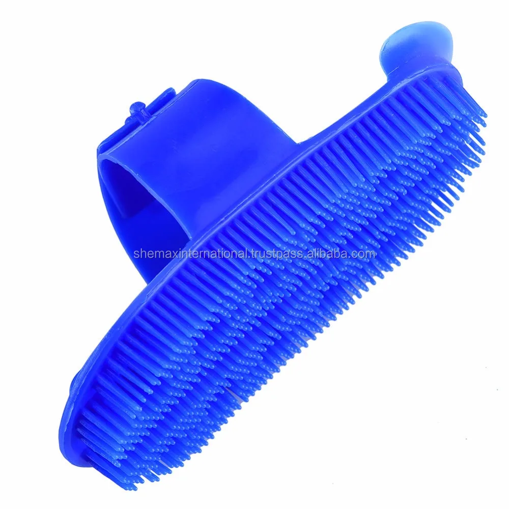 Shemax Horse Remove Mud Dirt Body Brush Plastic Curry Comb Pony Cattle Grooming Brush