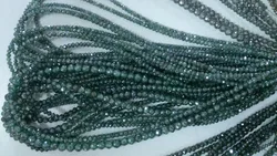 Blue Fancy Color Moissanite Diamond Beads Strand Necklace and Bracelet for Jewelry Cheapest Price Low Budget Diamond Jewelry
