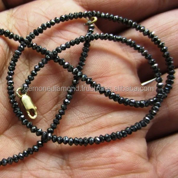 Natural Loose Black Diamonds Faceted Beads Strands from India,black diamond prices,Natural Diamond Beads