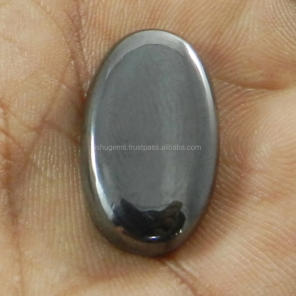 Best Stone Natural Hematite 14x23mm Oval Cab 6.20 gms gemstone for jewellery IG1745