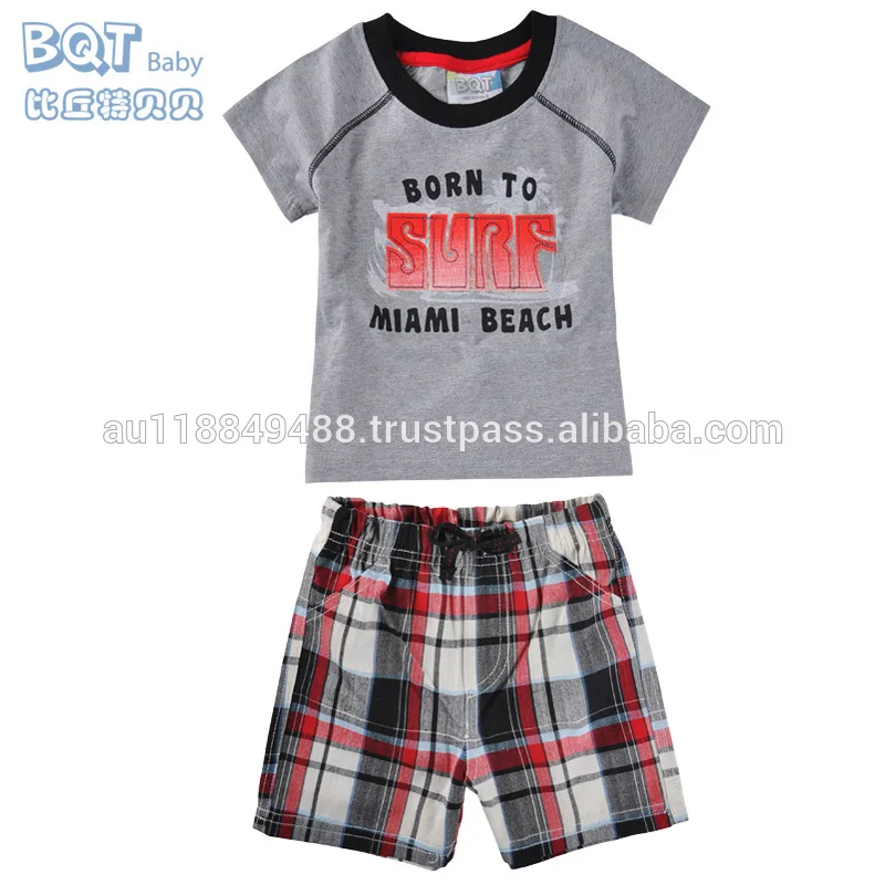 
 Новинка 100% хлопок серый пляж для серфинга на шнуровке дизайн 2 шт. комплект костюм младенца для мальчиков  