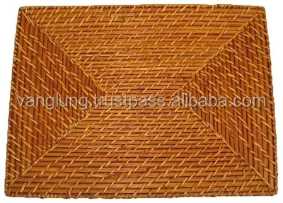 Vietnam Supplier Elegant Wicker Rattan Placemats Round For Wedding Table Decoration With Reasonable Price