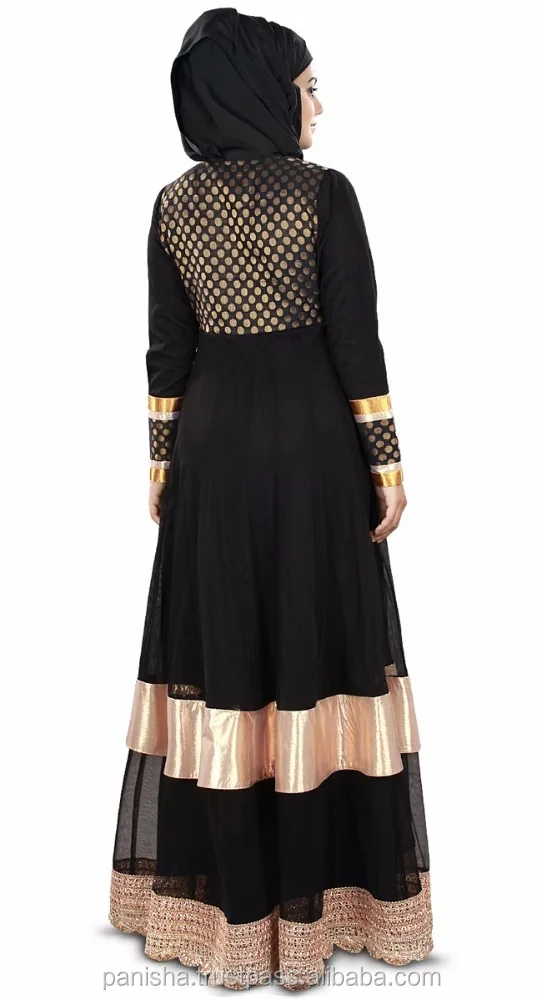 Masudah Black Embroidered Abaya Maxi Dress latest 2020 designer girls womens ladies wear low price indian pakistani