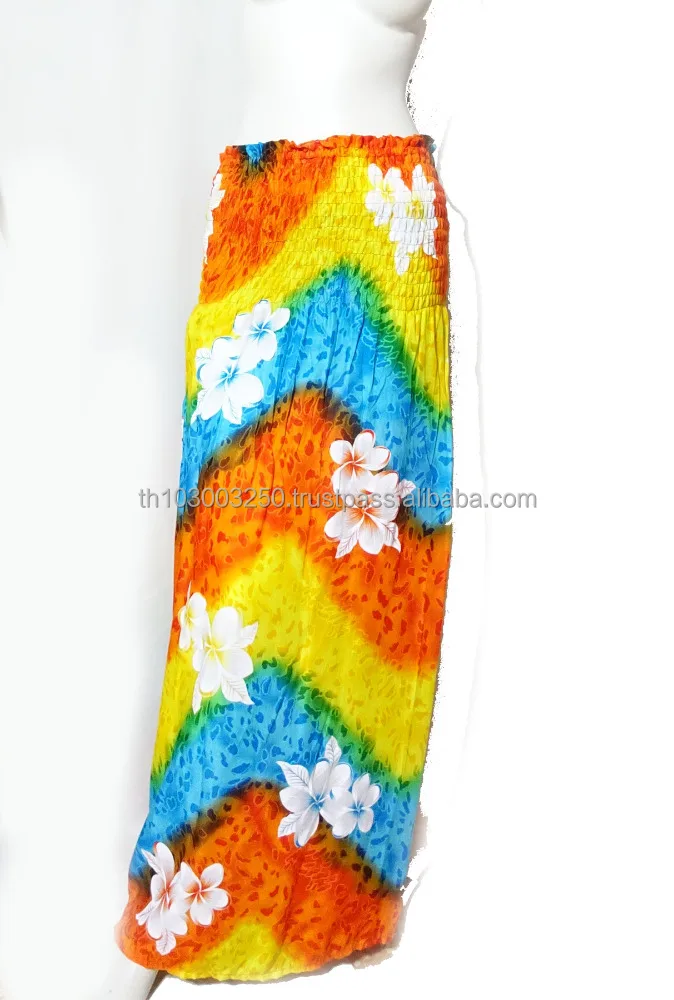 Floral Rainbow HIPPIE BOHO HAWAII BLOCK MAXI BABY DOLL beach long style girls kids children LONG DRESS