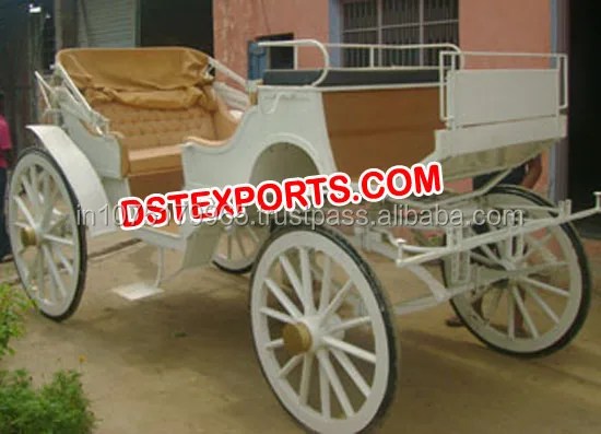 Белая лошадиная карета Виктория лошадь тянутая Багги Свадебная декоративная от производителя
