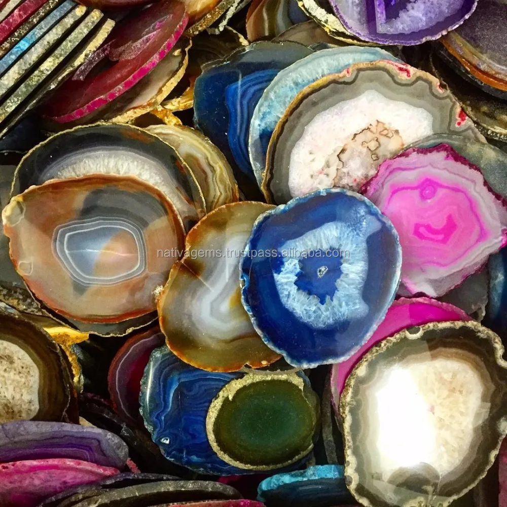 BEAUTIFUL ASSORTED AGATE SLICES FOR WHOLESALE