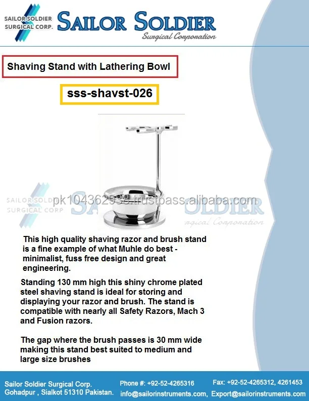 Best quality private label shaving stand with bowl good manufacturer barber shop shaving bowl