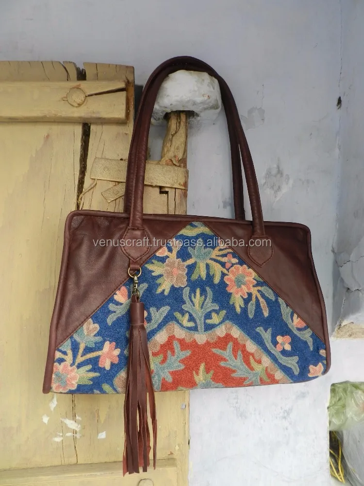 Vintage Banjara Hand Bag Leather Fringe Hand Bag Gypsy Banjara Tote Bags