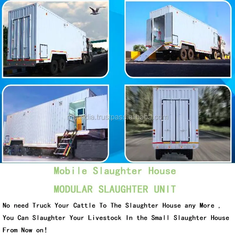 
Mobile slaughter equipment cattle slaughter equipment poultry slaughter unit hen duck profession production small sluaughter set 