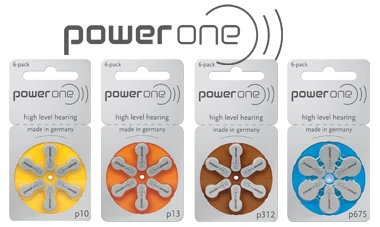 hearing aid battery power one zinc air hot sale A10 A13 A675 A312 button cell batterieis for non rechargeable hearing aids