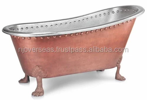 Handmade Pure Solid Free standing Claw Foot Bath Tub