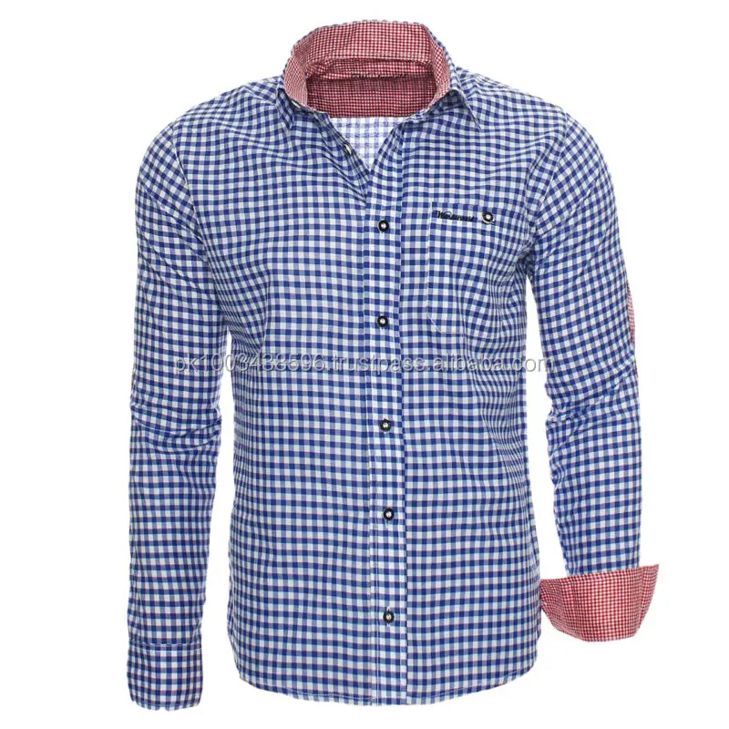 Trachten hemden traditional german shirt bavarian men shirt oktoberfest hemden men wear checkered 100% cotton long sleeve shirt