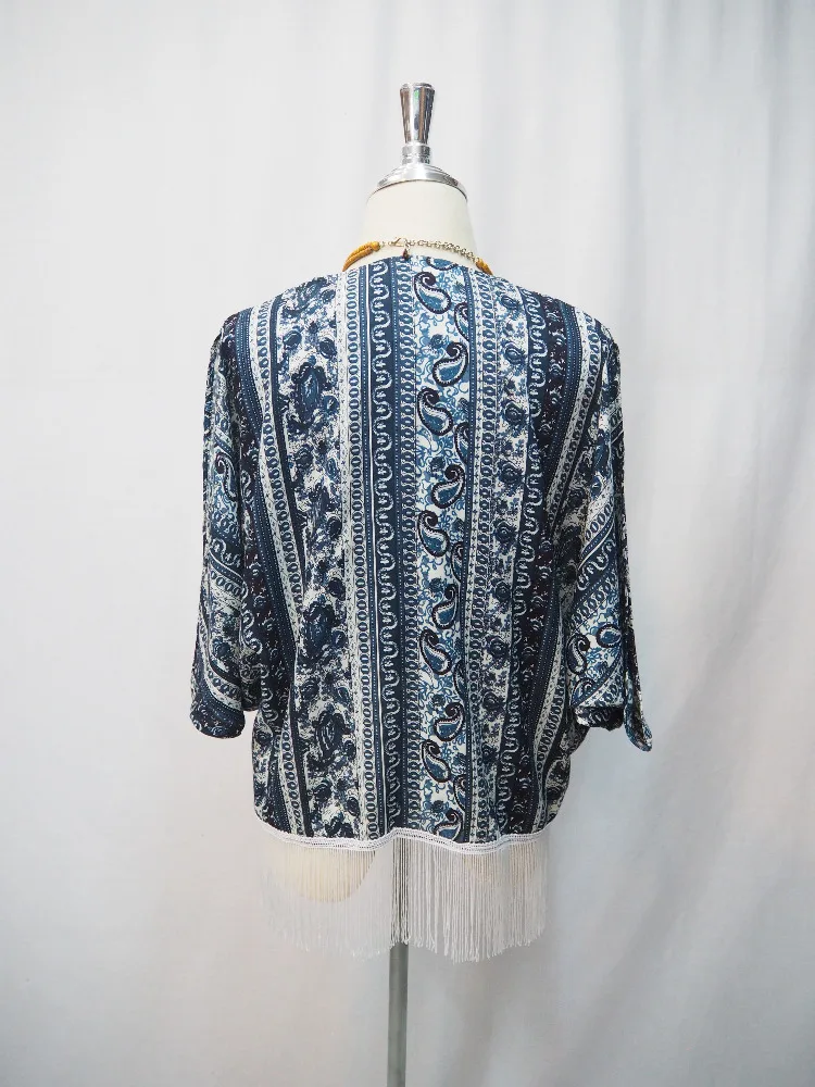 New fashion style printed kimono thai handmade.
