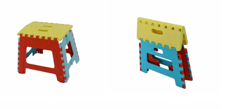 Foldable stool - Portable Colorful Folding Stool for Kids, Outing Mate Original Design Plastic Foot Stool 13 inch - Wholesale