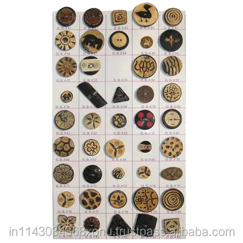 Natural Buffalo Horn Blanks Buttons for garments by crafts galore