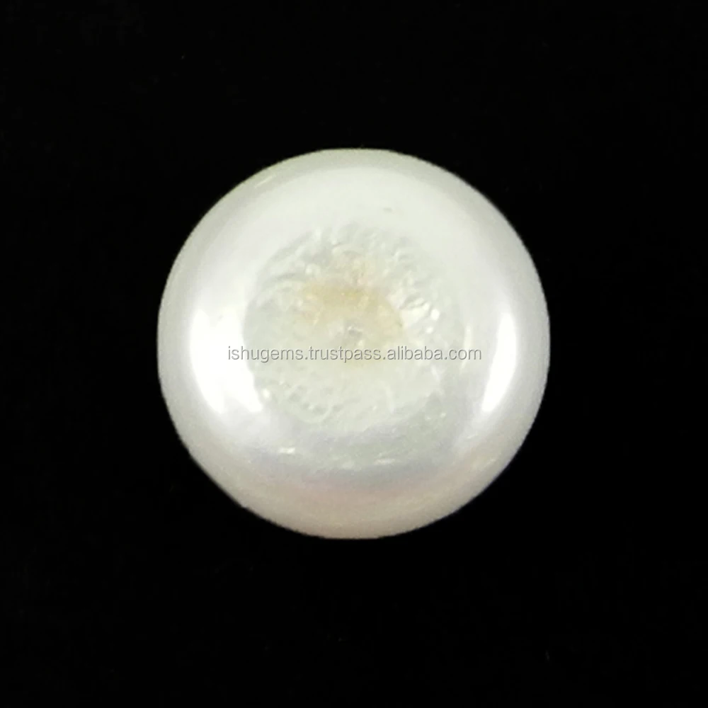 Natural White Pearl Round Cabochon Gemstone 13mm Loose Gemstone for Pendant
