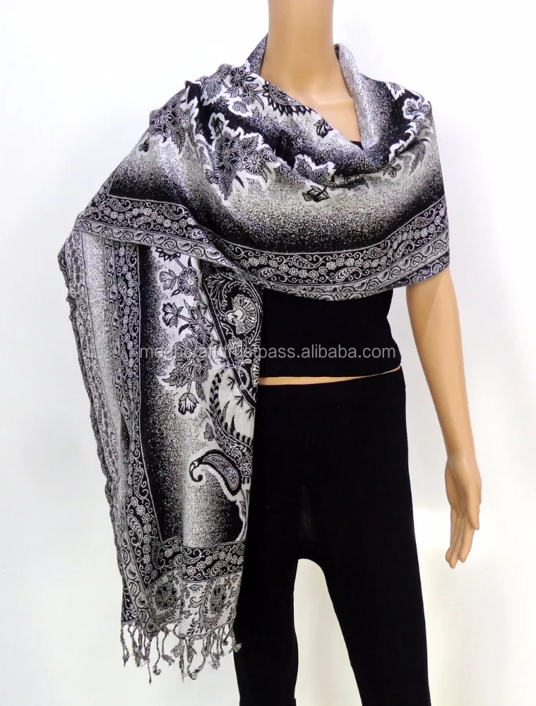 Wholesale indian pashmina stoles - silk shawl india online - partywear double side dupatta - women stylish scarf