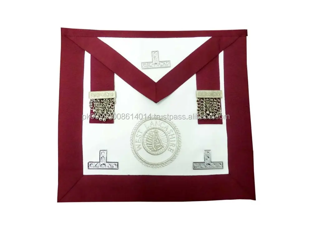 masonic regalia STEWARD WORSHIPFUL MASTER MASON APRON WITH BADGE
