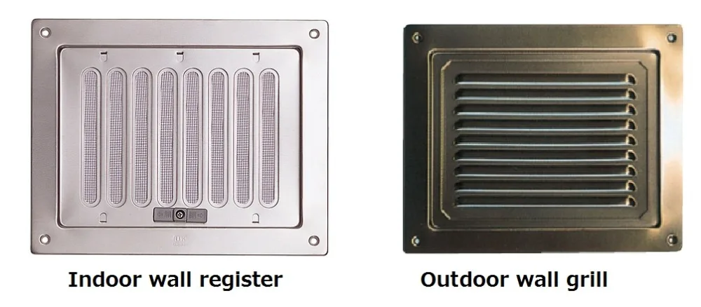 Stainless Steel grill door design register and grille for ventilation made in Japan