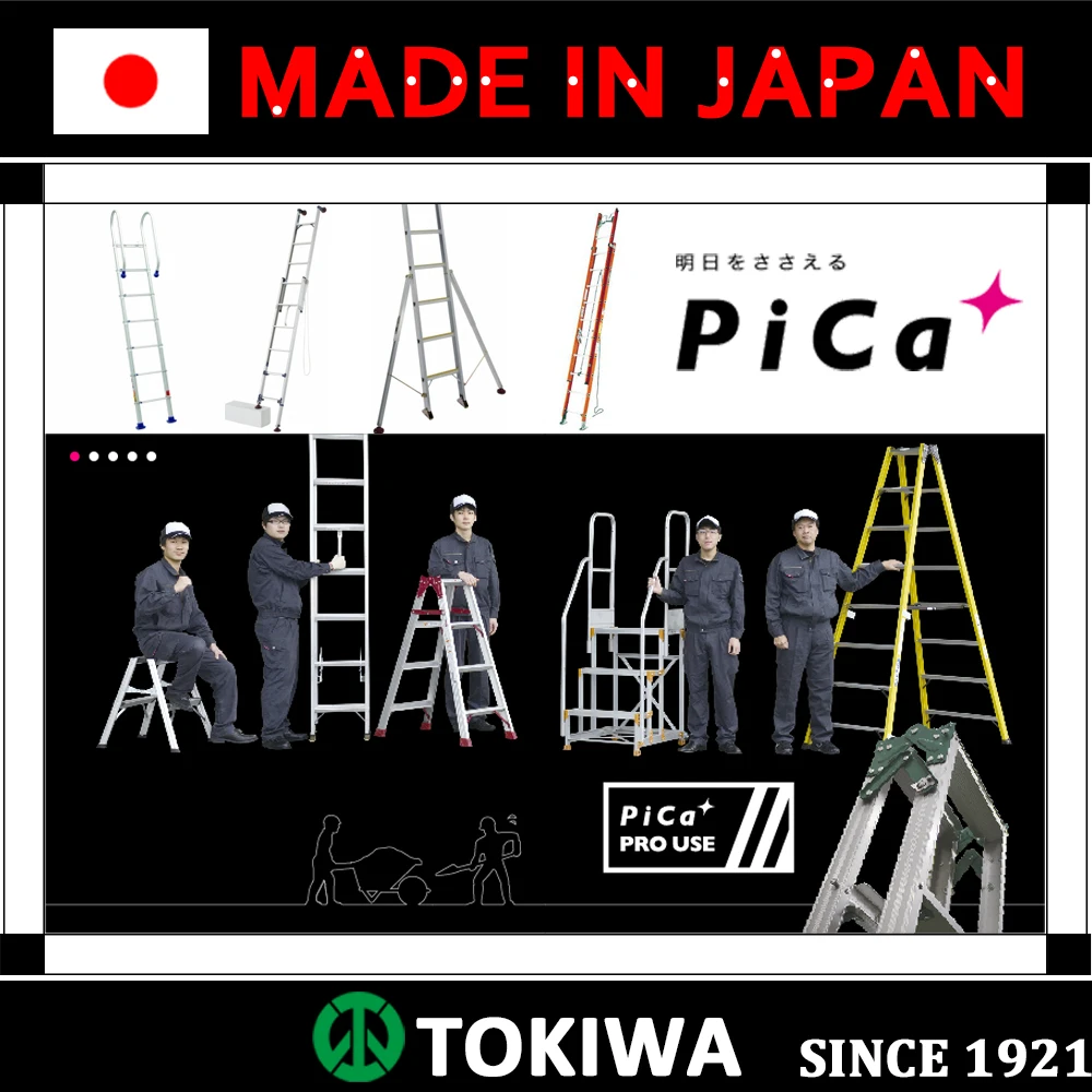 PiCa Multi-function / Multi-use Ladders & Stepladders with excellent durability. Made in Japan (car washing ladder)