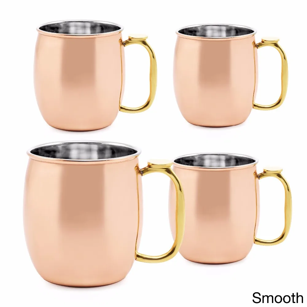 Moscow mule Mug with Display Box Stainless Steel Beer Cocktail Vodka Hammered Mule Copper Mug at wholesale price