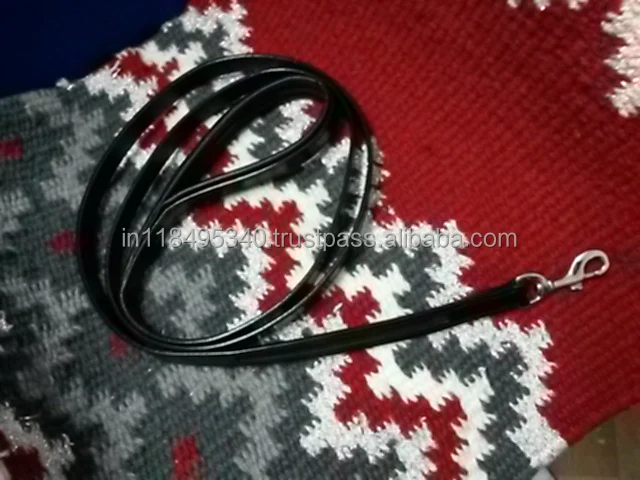 HIGH QUALITY GENUINE LEATHER EMPTY CHANNEL DOG LEAD WITH REAL LEATHER SUPER SOFT PADDED HANDLE FOR BETTER GRIP