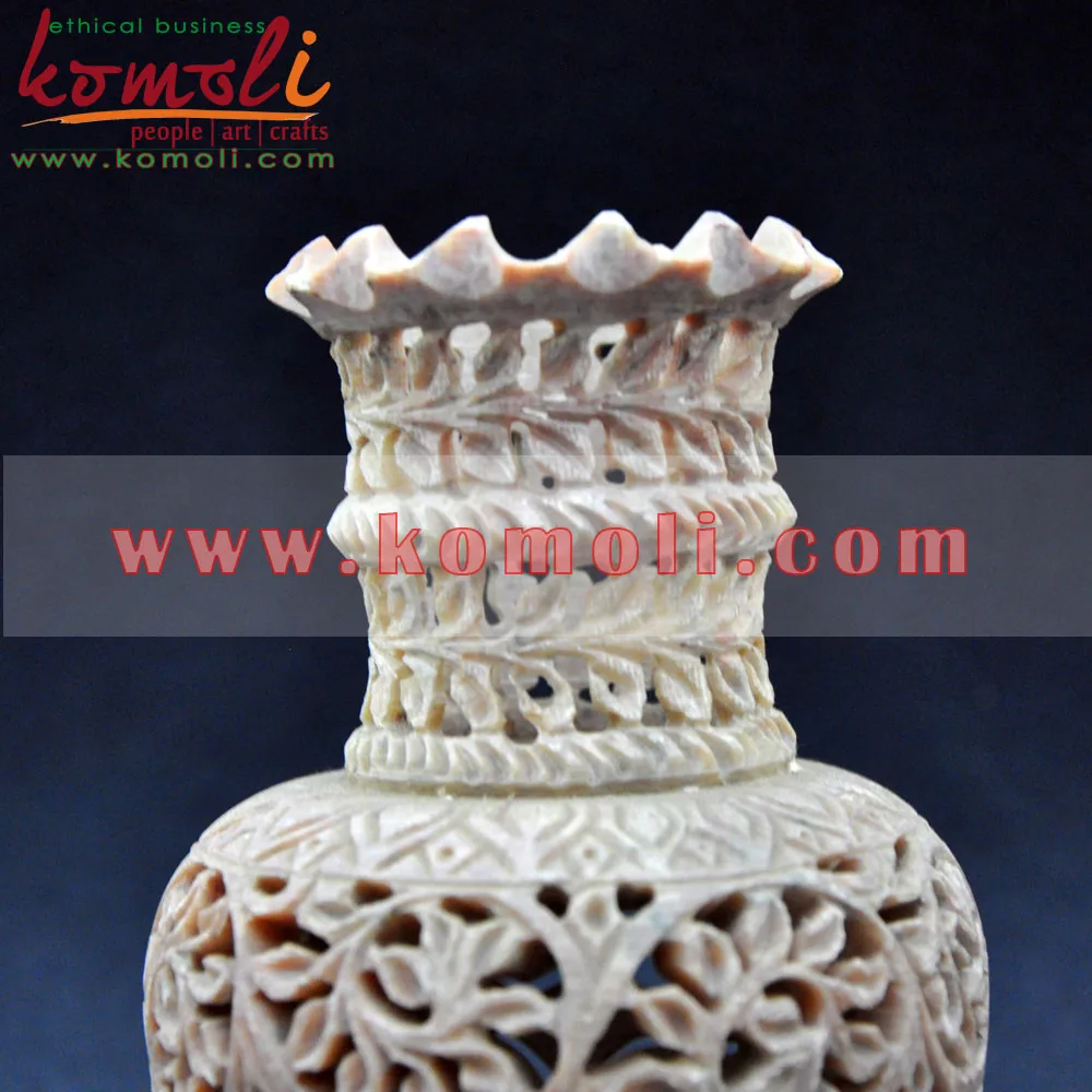 Слоновая кость дизайн ручной работы мыло камень 8 дюймов вазы для цветов