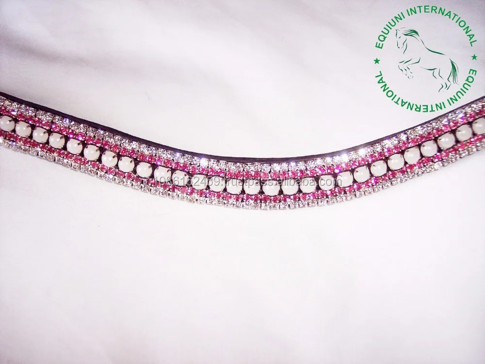 leather crystal browbands