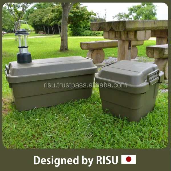 Durable and Popular large plastic containers storage container with lid with handles, wholesale risu