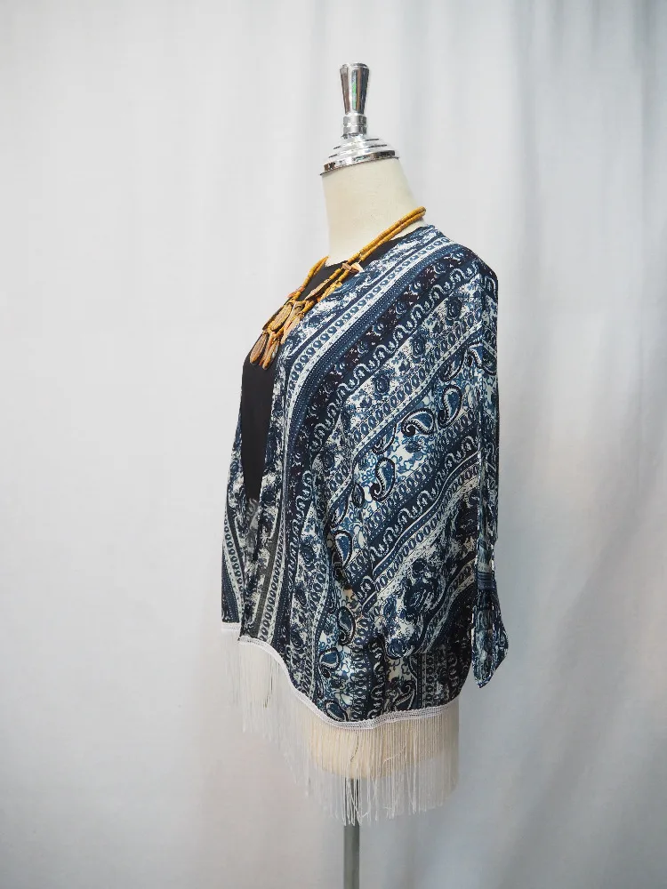 New fashion style printed kimono thai handmade.