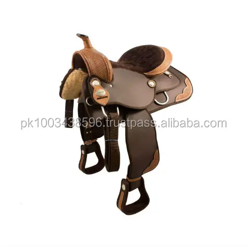 Black / Brown western Treeless Endurance GP all purpose leather saddle for horse
