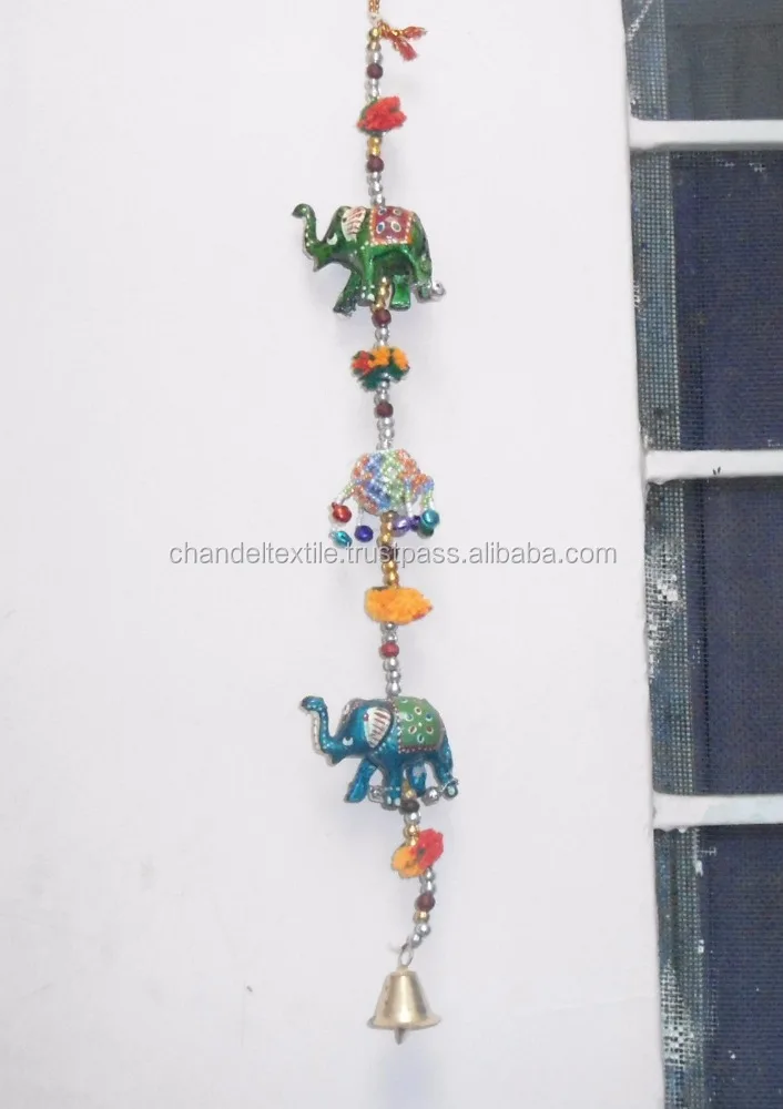 Handcrafted Rajasthani Elephant Door Hanging Colourful Wall hanging Door decor pair Latkan Wall hanging Mobile ethnic wholesale