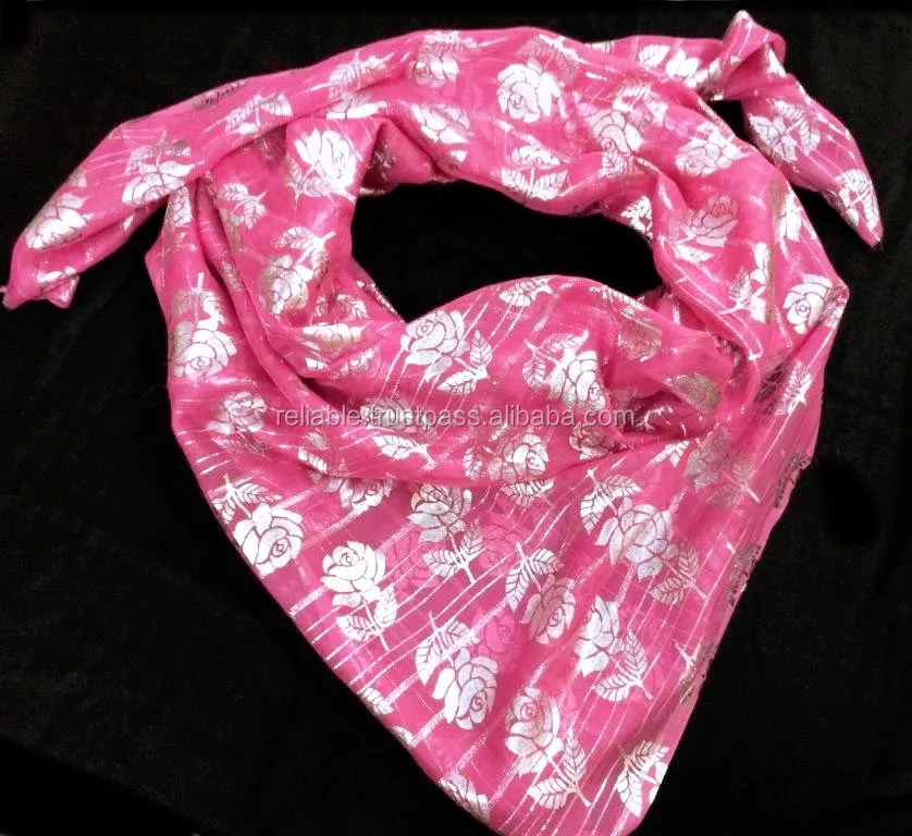 2022 Best Selling Handmade Custom Design Ladies Scarf Soft Comfortable Shiny Multi Colour Scarves By Indian Manufacturer