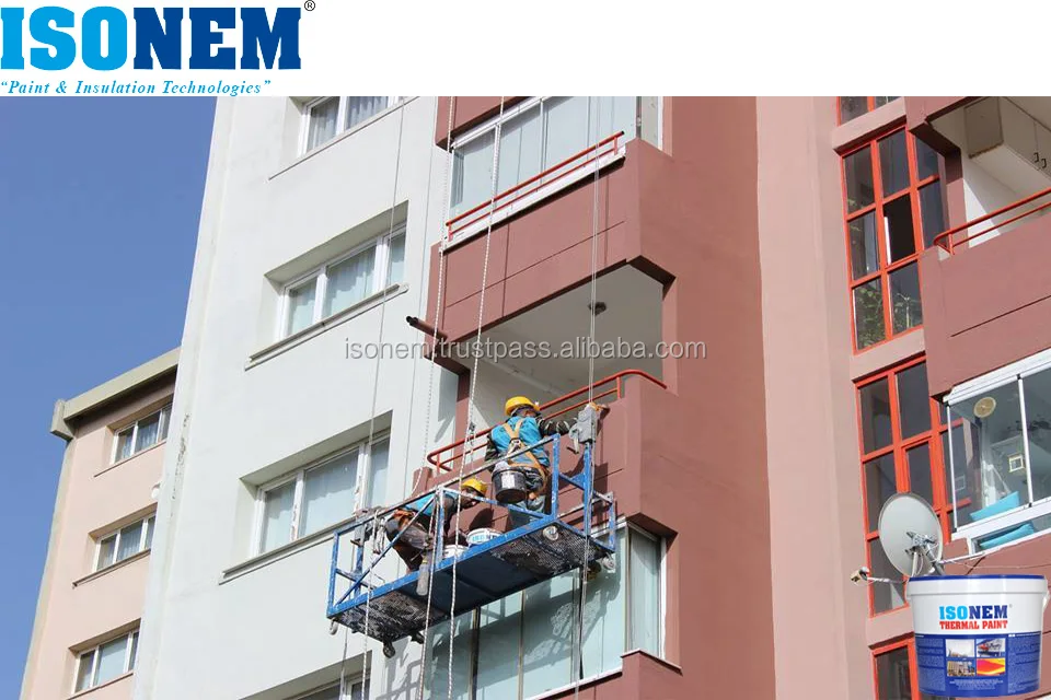 Isonem Thermal Paint for outdoor and indoor walls, roofs, energy saving colored (Exterior & Interior Heat Insulation Paint)