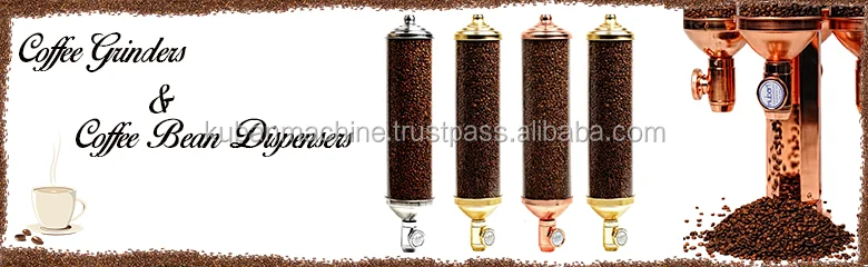 
Cylindrical Wall Mounted Coffee Bean Dispenser Silo Wall Mounted Aluminum Dispensers for Coffee Beans, Roasted Coffee Dispensers 