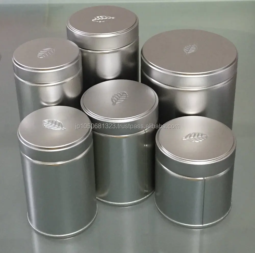 High quality tea tin can box made in Japan, small lot, OEM, wholesales available