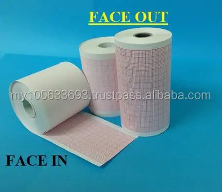 Высококачественный рулон ЭКГ/записывающая бумага для различных моделей 100 мм x 25 м/65 рулонов/красный/датчик