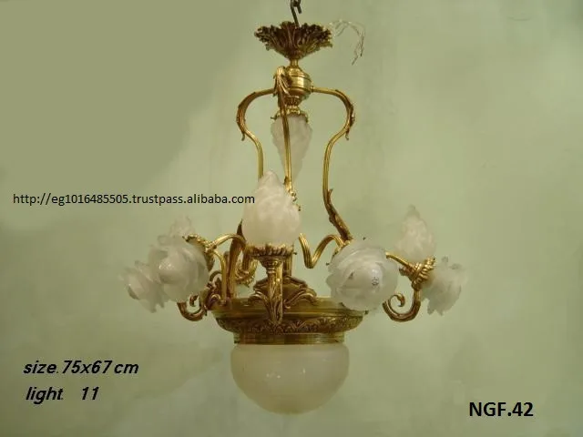 
brass chandelier 