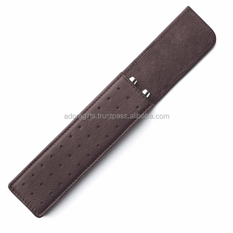 Унисекс Мягкая кожа Napa двойная магнитная ручка/пенал/мешочек для школьного использования