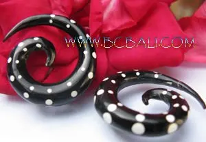 Tribal Accessories  Body Piercing Horn tattoo spiral tribal design ear body ethnic style