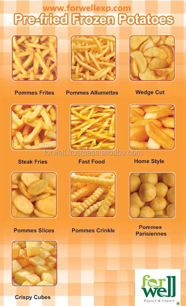 class1 POTATO FROZEN FRENCH FRIES STYLE ( size 6x6, 7x7 , 9x9 . 10x10 , 13x13 ,14x14 mm)