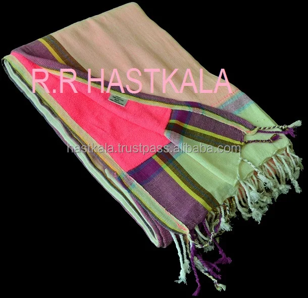 Cotton Yarn Dyed Woven Beach Yarn Dyed Kikoy Fouta Beach Bath Towel Wholesale Beach Fouta Towel 100% Cotton Microfiber