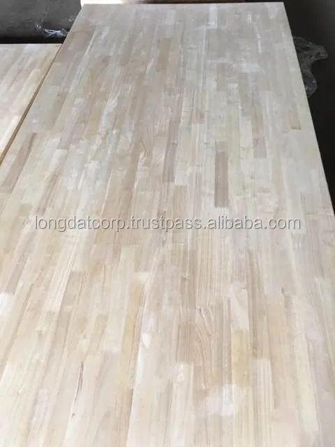 FSC Rubber wood panel- Rubber finger joint board - custom wood cutting board