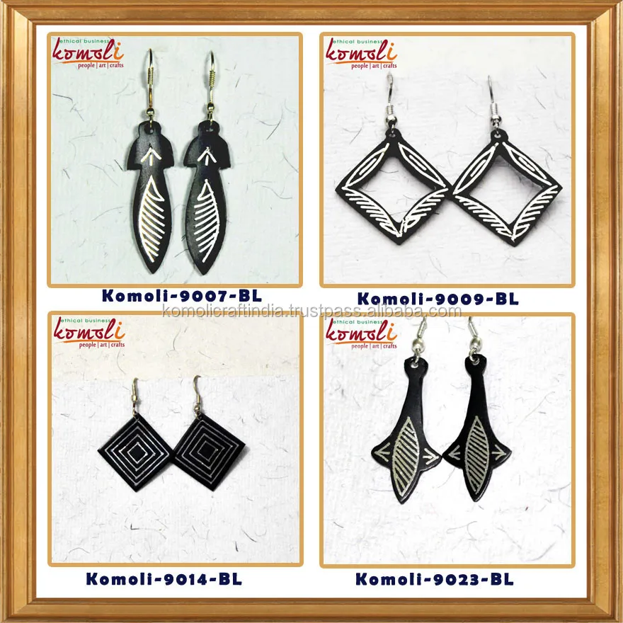 Handmade Silver Engraved Designer Jewellery handmade earrings - hanging earring design - Grapnel Anchor vintage jewellery